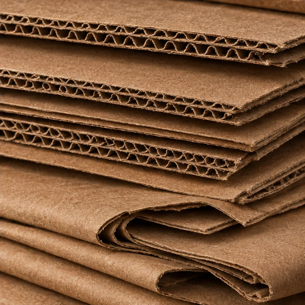 Illustrative close-up of corrugated cardboard