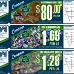 RecycleWise coupons for cardboard, cans, plastic bottles