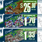 RecycleWise coupons for cardboard, cans, bottles